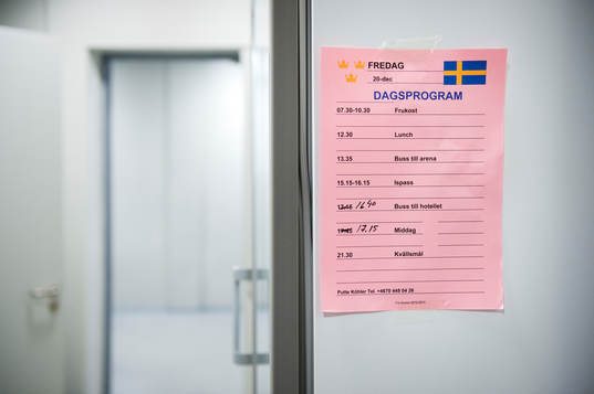 Ett dagsprogram i Sveriges omklädningsrum