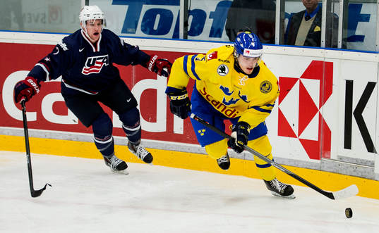 USAs Matt Grzelcyk och Sveriges Andreas Johnson