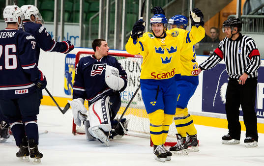 Sveriges Andreas Johnson jublar