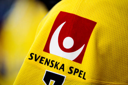 En närbild på Svenska Spels logga