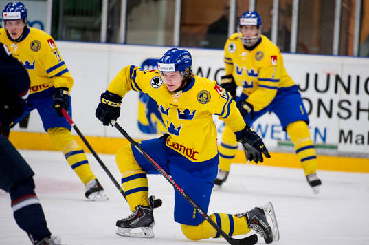Sveriges Ludvig Nilsson täcker skott i boxplay