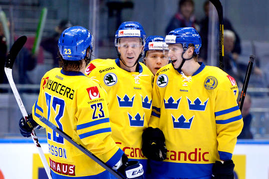 Sveriges Niklas Persson, Andreas Engqvist, William Karlsson