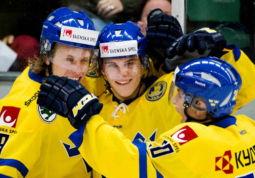 Sveriges Jacob de la Rose, André Burakovsky och Lukas