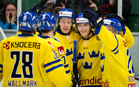 Sveriges Jacob de la Rose, André Burakovsky och Lukas