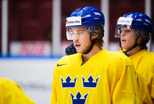Elias Lindholm på Sveriges träning
