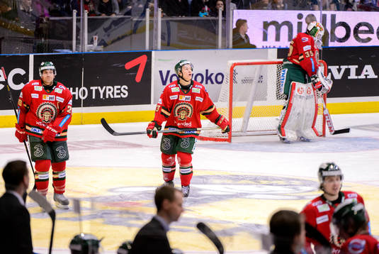 Frölundas Joel Lundqvist och Tom Nilsson deppar