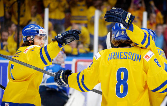 Sveriges Sebastian Collberg, Linus Arnesson och Andreas