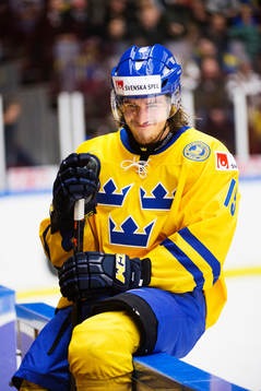 Sveriges Sebastian Collberg ler