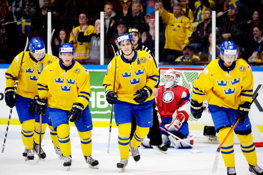 Sveriges Gustav Olofsson, Andreas Johnson och Alexander