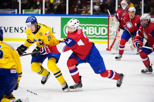 Sveriges Oskar Sundqvist och Norges Jörgen Karterud