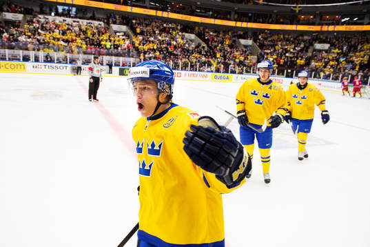 Sveriges Andreas Johnson jublar