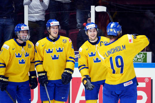 Sveriges Robin Norell, Robert Hägg, Filip Forsberg och