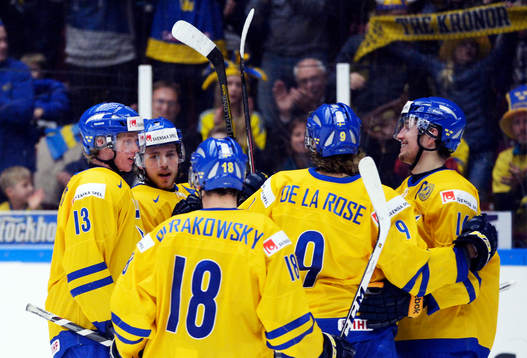 Sveriges Gustav Olofsson, Elias Lindholm, André