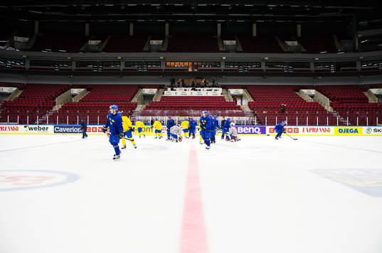 Sveriges lag tränar i Malmö Arena