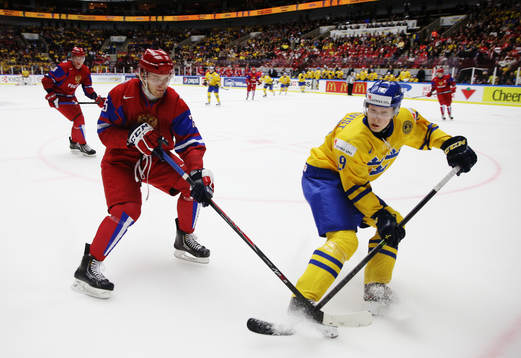 Sveriges Oskar Sundqvist  och Rysslands Mikhail Grigorenko