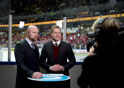 Viasats kommentatorer Mattias Norström och Niklas Jihde