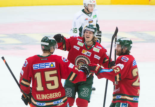 Frölundas John Klingberg gör 1-1 och Mathis Olimb mfl