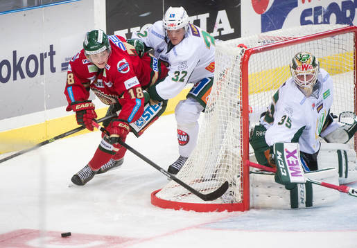 Frölundas Anton Blidh och Färjestads Magnus Nygren