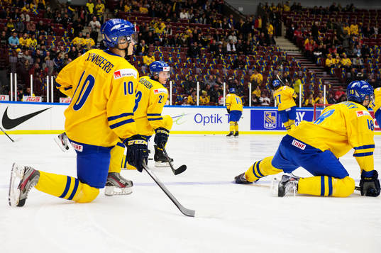 Sveriges Alexander Wennberg, Nick Sörensen och André