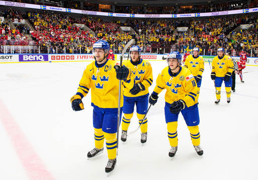 Sveriges Filip Forsberg, Elias Lindholm och André
