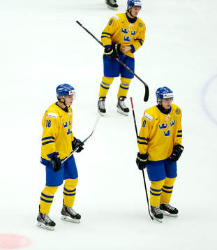 Sveriges André Burakovsky, Linus Arnesson, Lukas Bengtsson