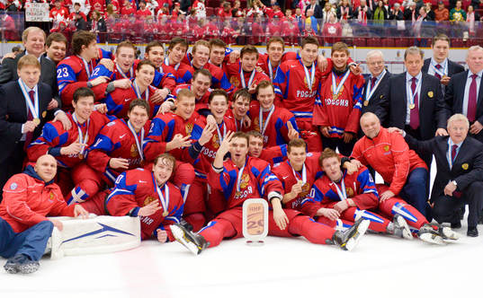 Gruppbild på det ryska laget