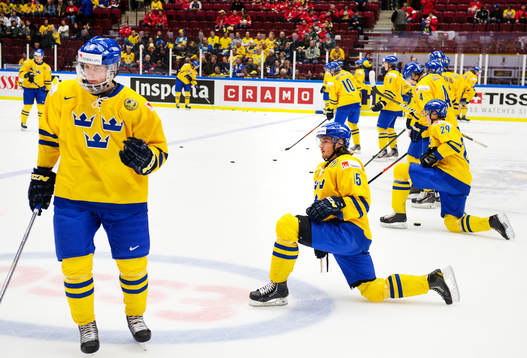 Sveriges spelare värmer upp
