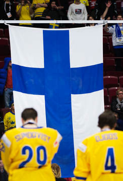 Sveriges Oskar Sundqvist och Christian Djoos deppar när