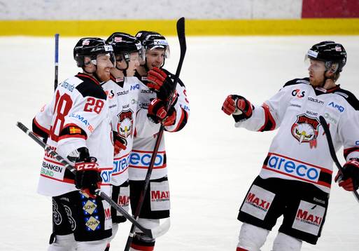 Malmö Redhawks Daniel Viksten jublar