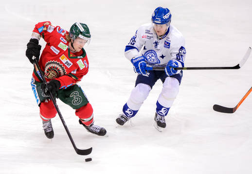 Frölundas Mathis Olimb och Leksands Mikael Johansson