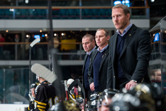 s tränartrio Mats Bäcklin, tränare Rikard Franzén och