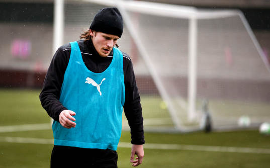Malmö FFs Erik Friberg när Malmö FF tränar sin första