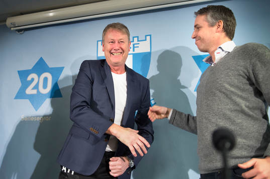 Åge Hareide och fd sportchefen Per Ågren
