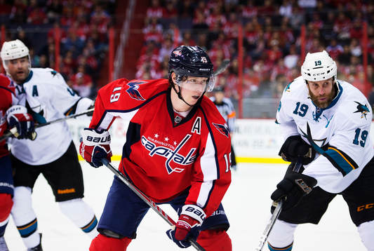 Washingtons Nicklas Bäckström och San Joses Joe Thornton