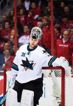 San Joses målvakt Antti Niemi