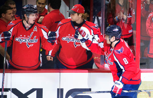 Washingtons Nicklas Bäckström och Alexander Ovechkin