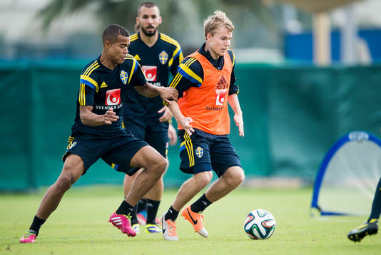 Robin Quaison och Oscar Lewicki