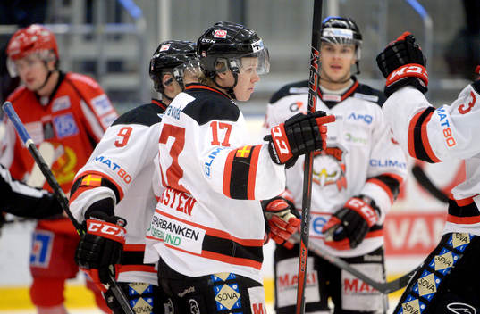 Malmö Redhawks Daniel Viksten jublar