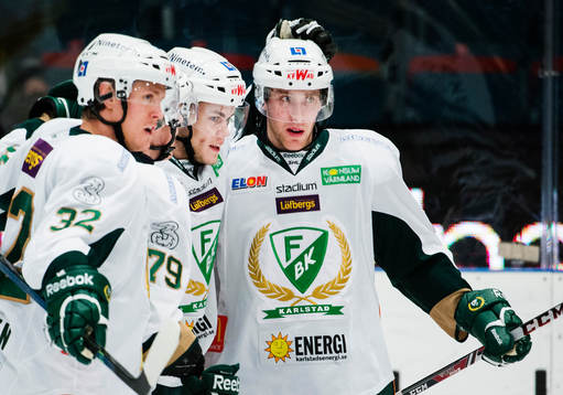 Färjestads spelare jublar