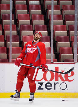 Henrik Zetterberg skrattar
