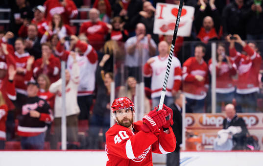 Detroits Henrik Zetterberg jublar