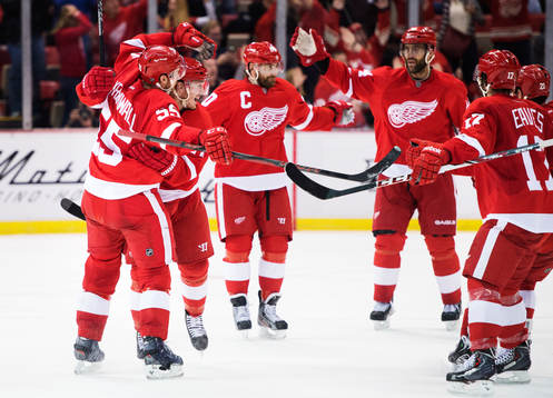 Detroits Niklas Kronwall, Gustav Nyquist och deras