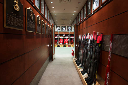 Den gång som leder in till NHL-laget Detroit Red Wings
