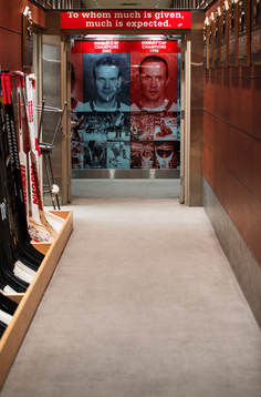 Den gång som leder ut från till NHL-laget Detroit Red