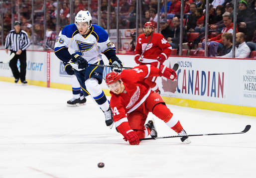 St Louis Magnus Pääjärvi och Detroits Gustav Nyquist