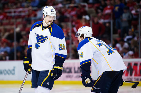 St Louis Patrik Berglund och TJ Oshie