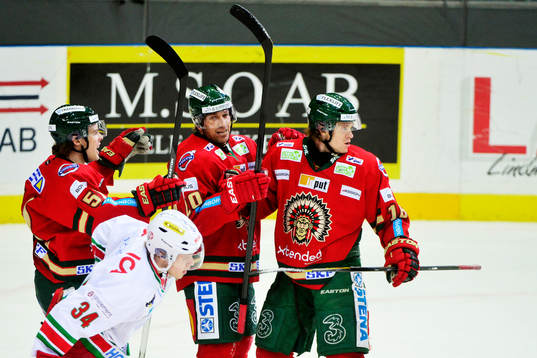Frölundas Anton Axelsson jublar