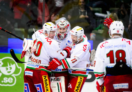 Modos Per-Åge Skröder, målvakt Linus Ullmark och Niklas