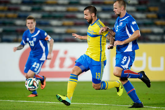 Sveriges Guillermo Molins och Islands Indridi Sigurdsson