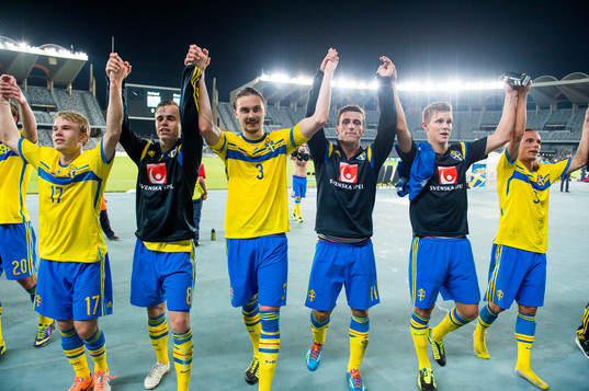 Sveriges Oscar Lewicki, Andreas Blomqvist, Erik Johansson,